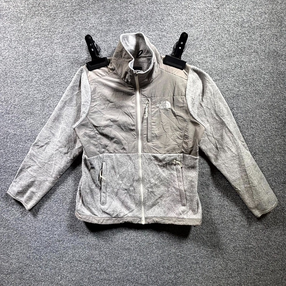 The North Face Denali Jacket Womens Small Gray Polartec Fleece Full Zip Gorpcore